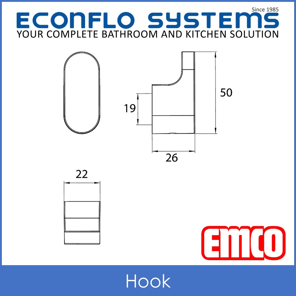 Móc treo quần áo Emco Flow | 277500100