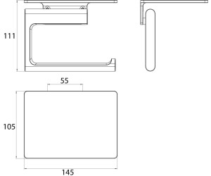 Giá để giấy vệ sinh Emco Flow | 279800100