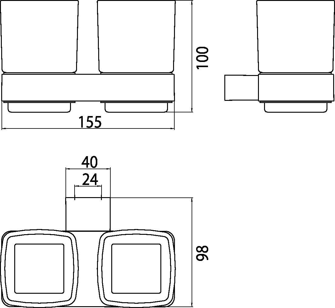 Cốc đánh răng đôi Emco | 052500100