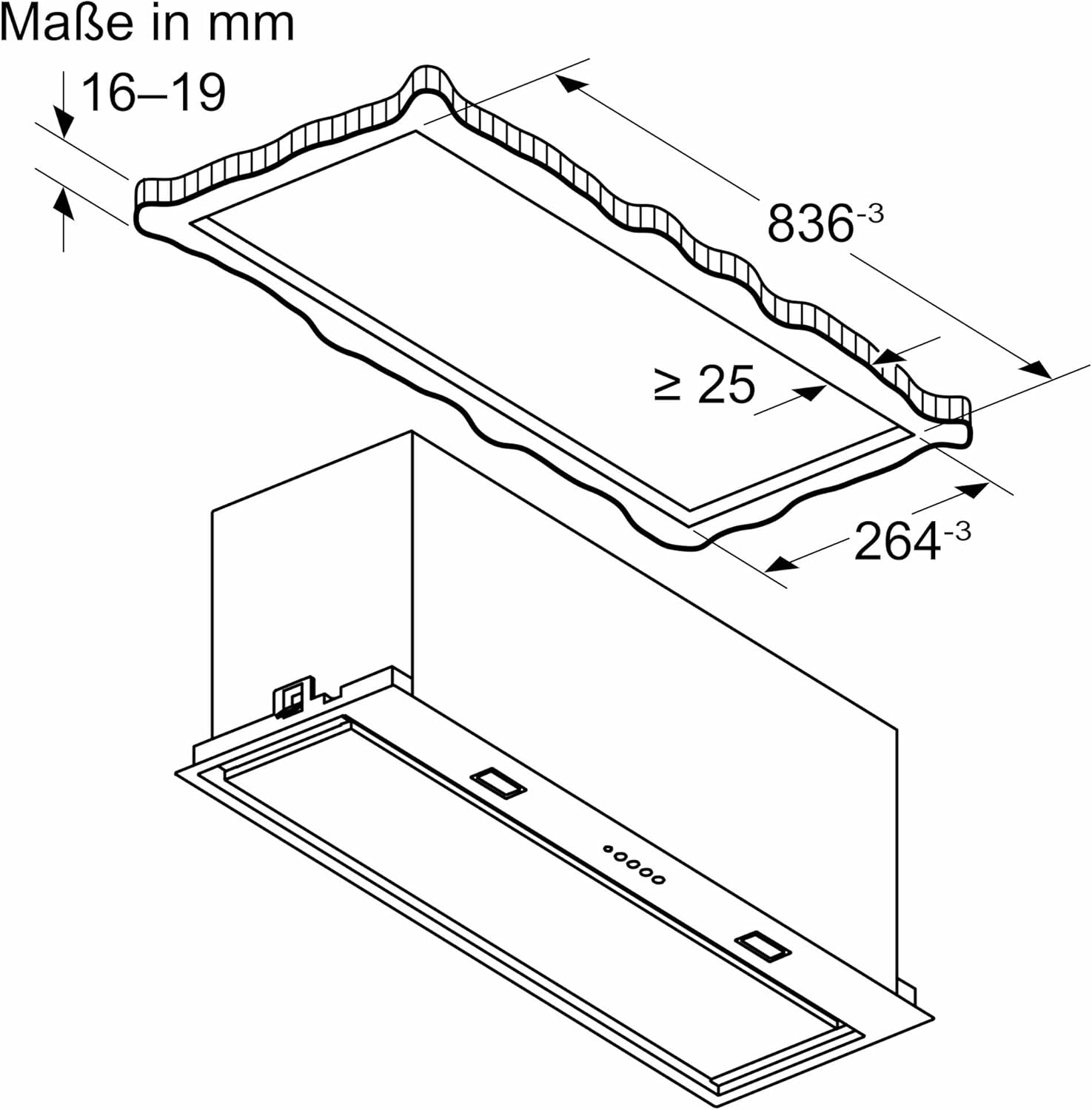 Hút mùi âm tủ Bosch Series 6 size 86cm | DLN87AC50