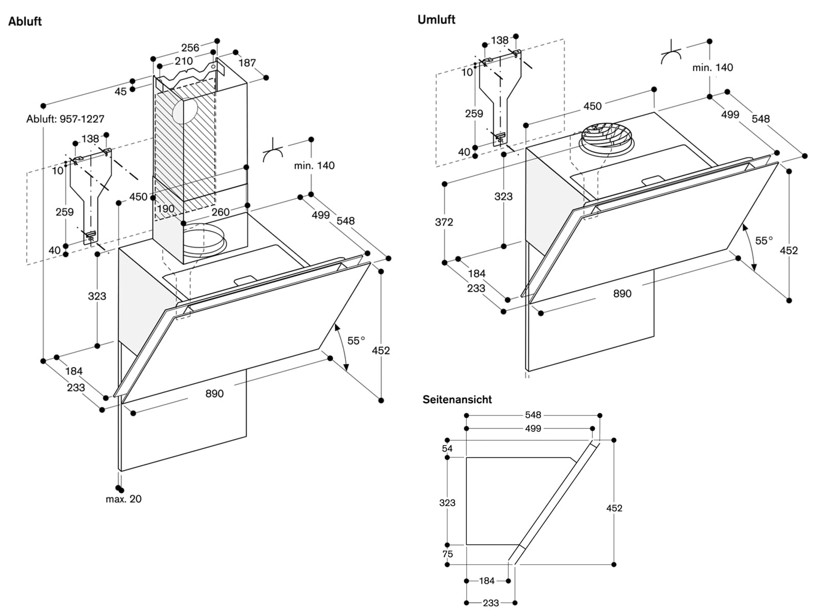 Hút mùi vát Gaggenau Series 200 (than antraxit) | AW 250-192