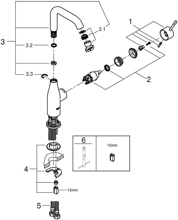 Vòi lavabo Grohe Essence | 23541001