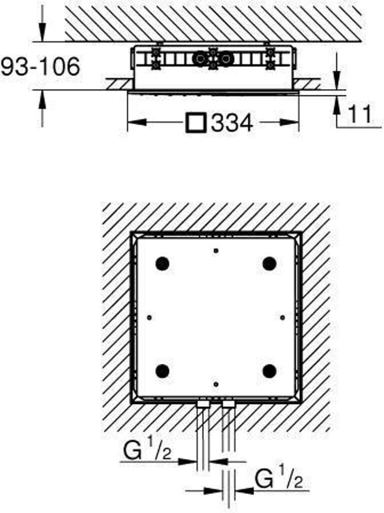 Bát sen âm trần Grohe Rainshower Aqua Duo | 26733000