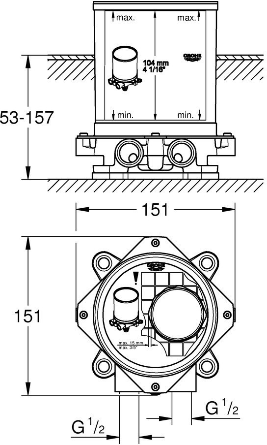 Bộ trộn âm cho sen bồn tắm Grohe | 45984001