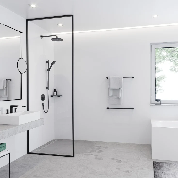 Kệ góc Hansgrohe AddStoris màu đen | 41741670