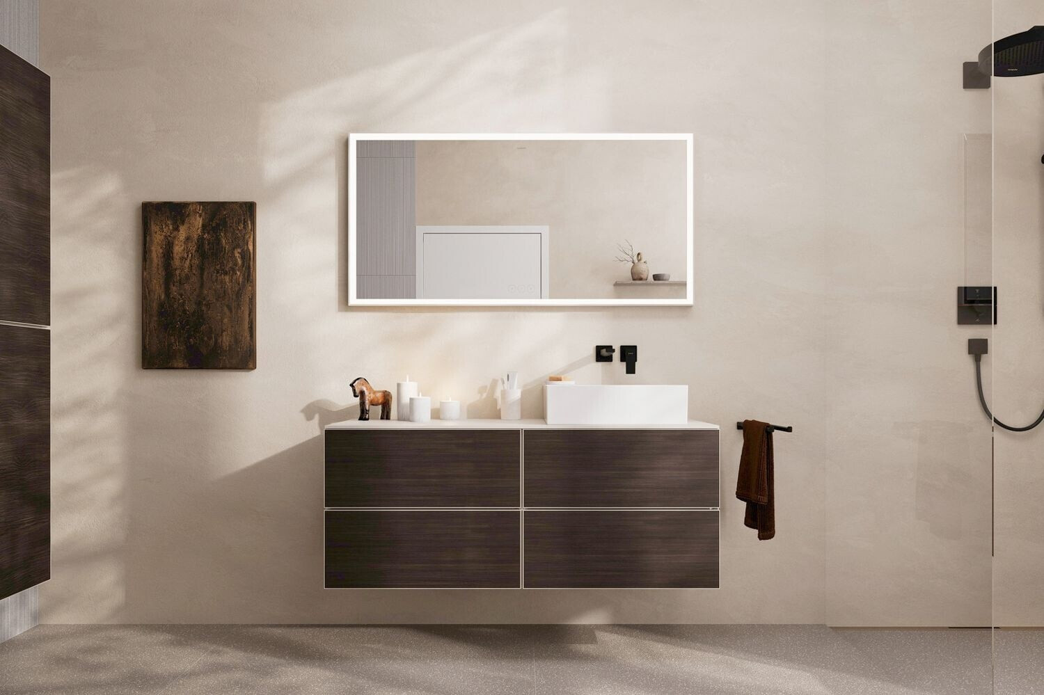 Vòi lavabo âm tường Hansgrohe | 32526670+13622180