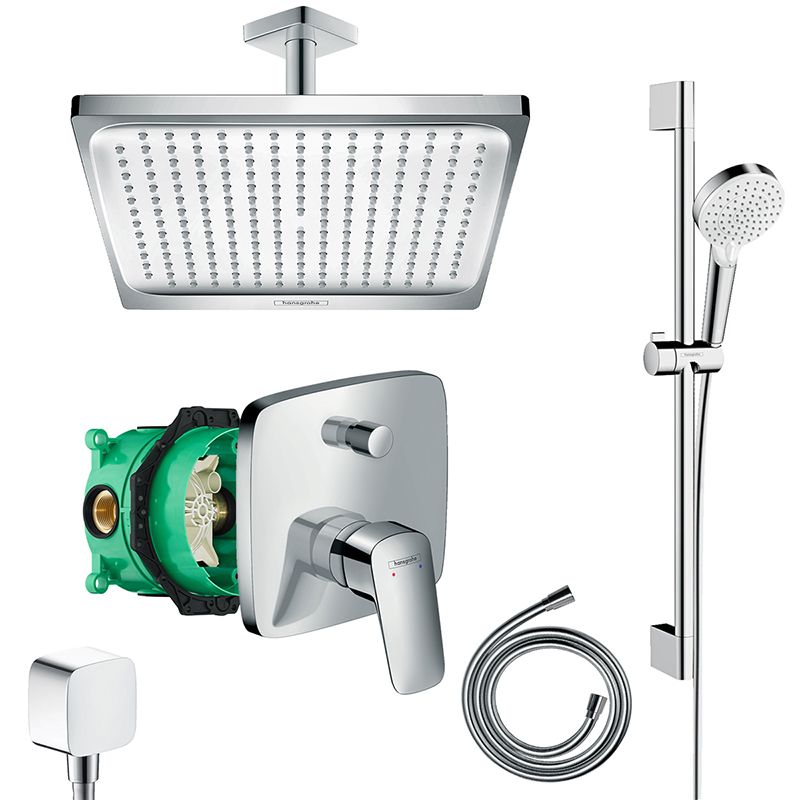 Bộ sen thả trần Hansgrohe Logis EcoSmart E240