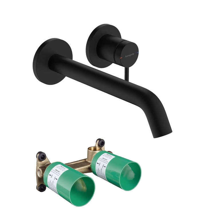 Vòi lavabo âm tường Hansgrohe Tecturis | 73351670+13622180