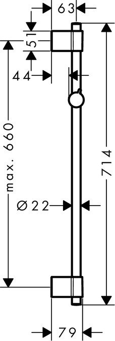 Thanh treo sen tắm Hansgrohe Unica Varia 72cm | 27355000