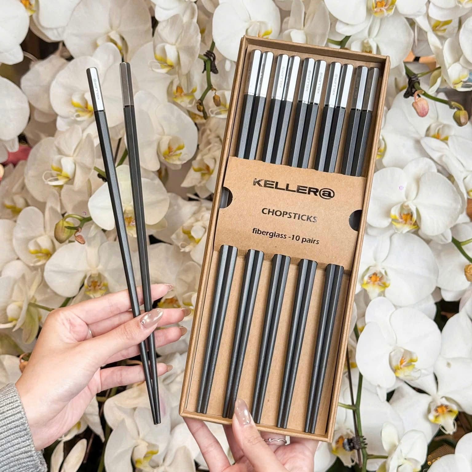 Set 10 đôi đũa sợi thủy tinh Keller