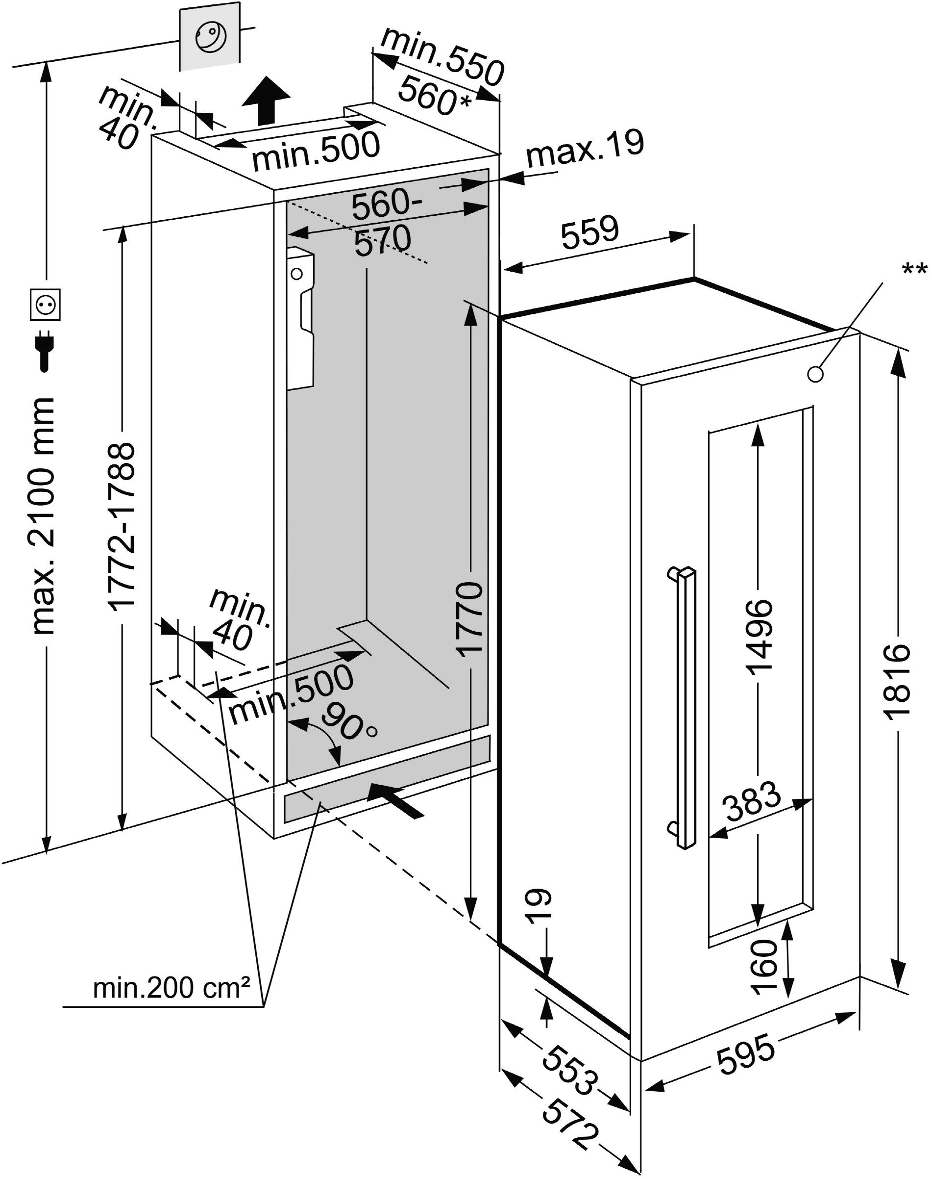 Tủ bảo quản rượu vang Liebherr | EWTdf 3553 Vinidor