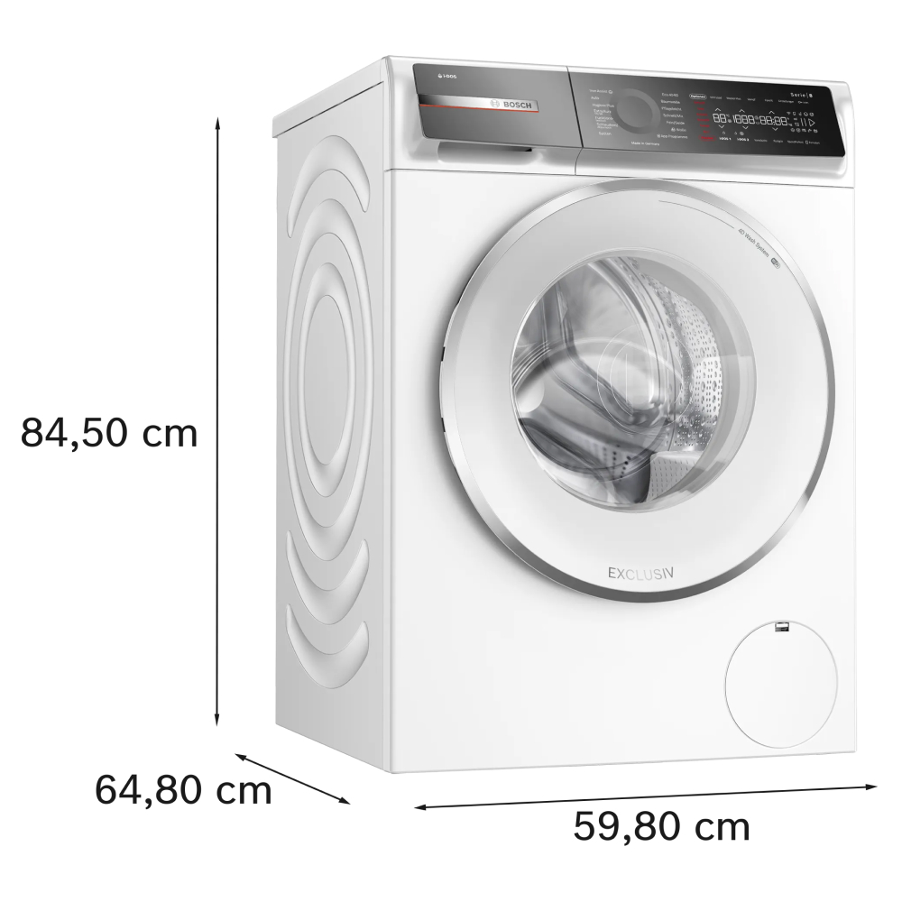 Máy giặt chống nhăn Bosch 10kg Serie 8 | WGB256A90