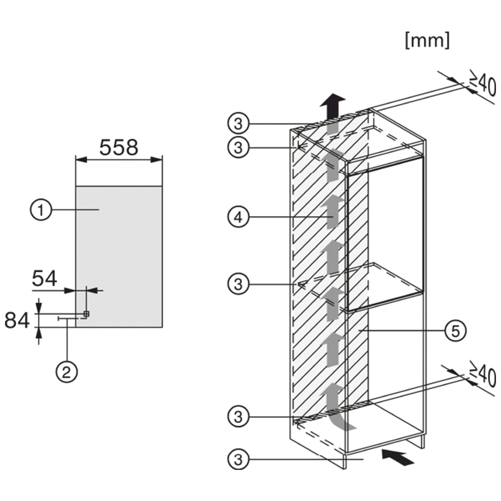Tủ Lạnh Âm Tủ Miele 144L | K 7117 D