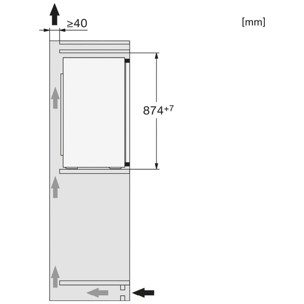 Tủ Lạnh Âm Tủ Miele 144L | K 7117 D