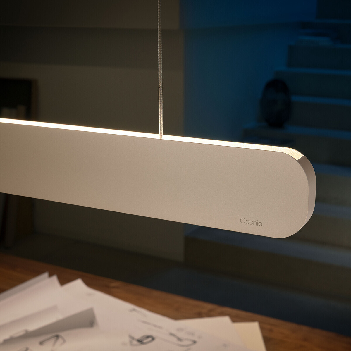 Đèn thả gắn trần Occhio Mito volo Rose Gold