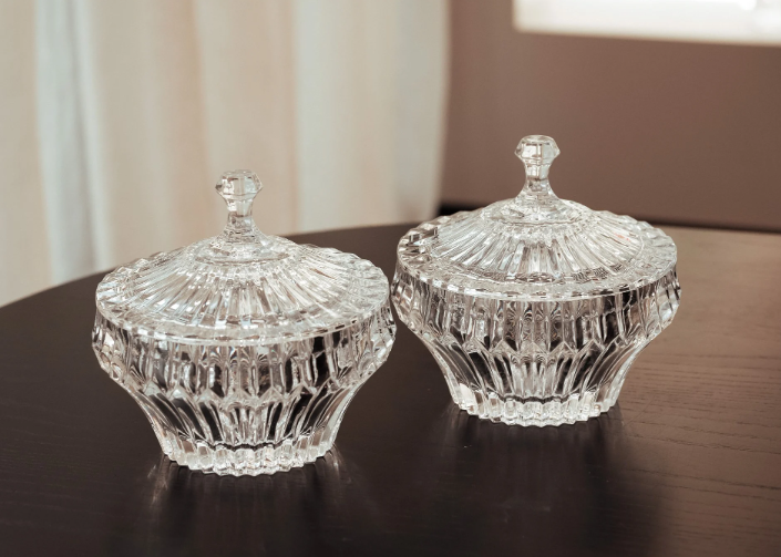 Thố pha lê Rogaska Crown Jewel | 12cm có nắp