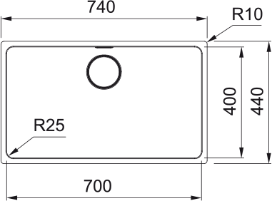 Chậu rửa bát Franke MyThos MYX 110-70 | 122.0658.053