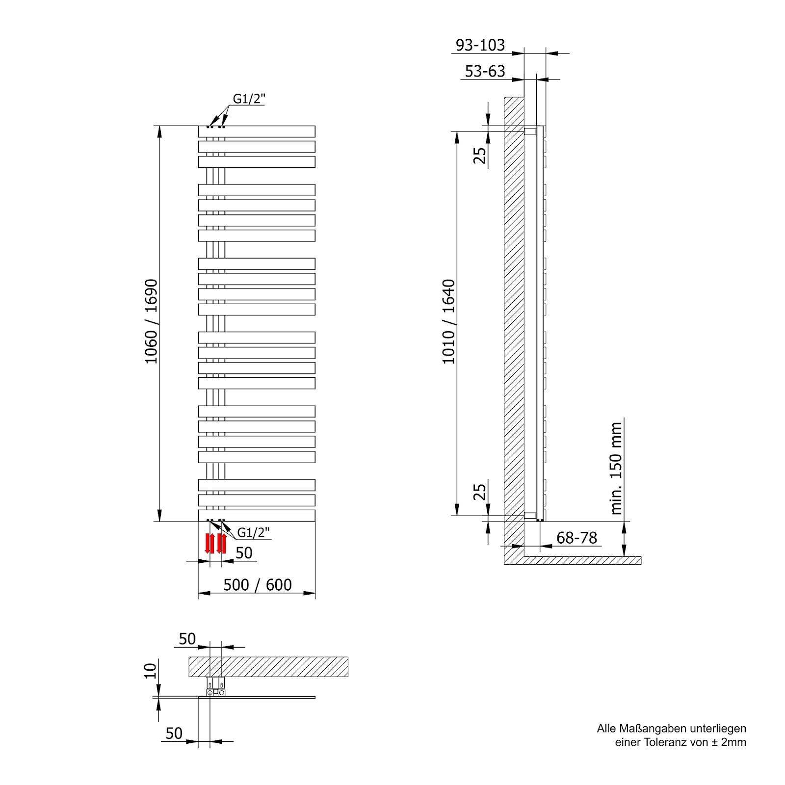 Giá sưởi khăn tắm điện Schulte Breda
