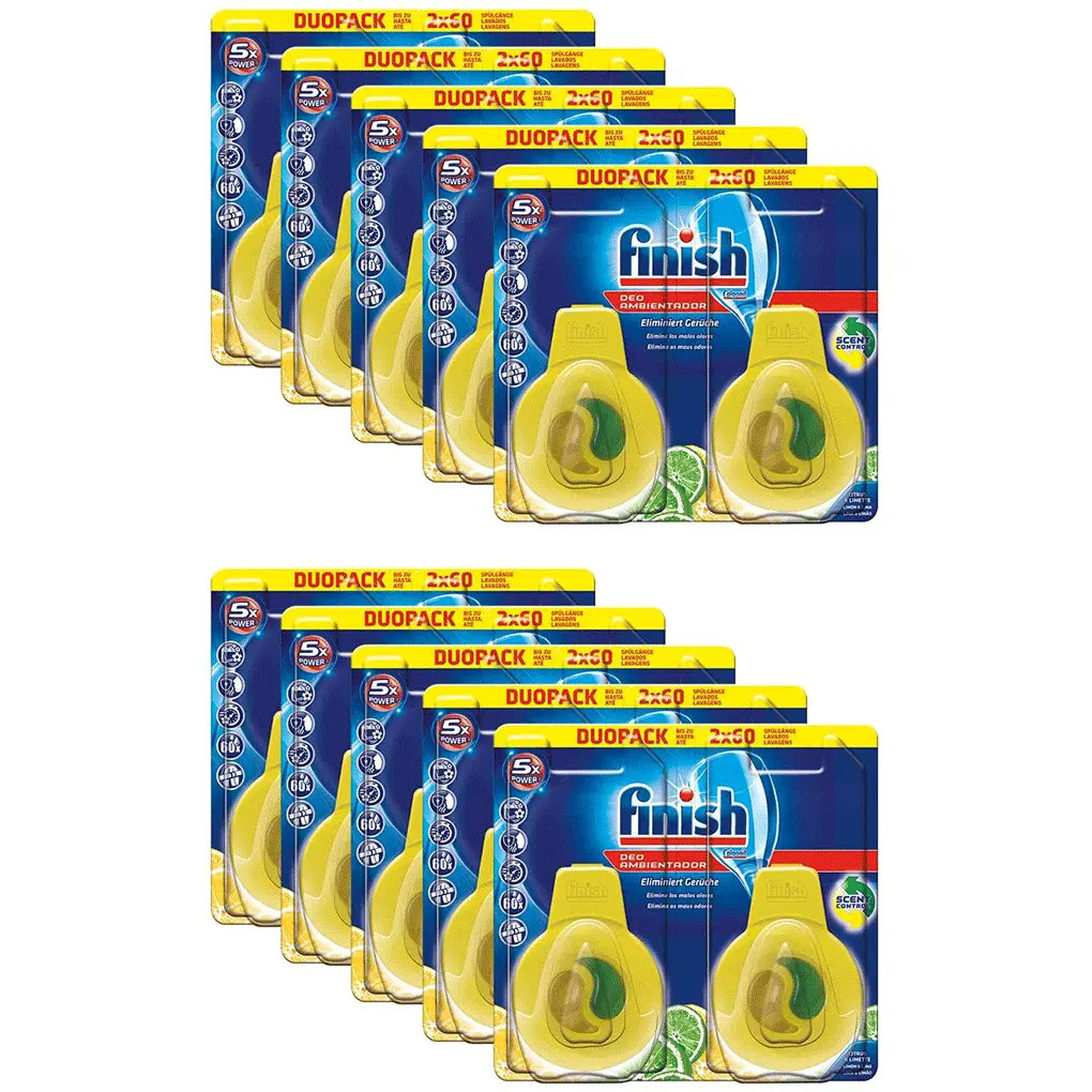 Tinh Dầu Treo Khử Mùi FINISH-Deo Citrus & Limette – Duo Pack