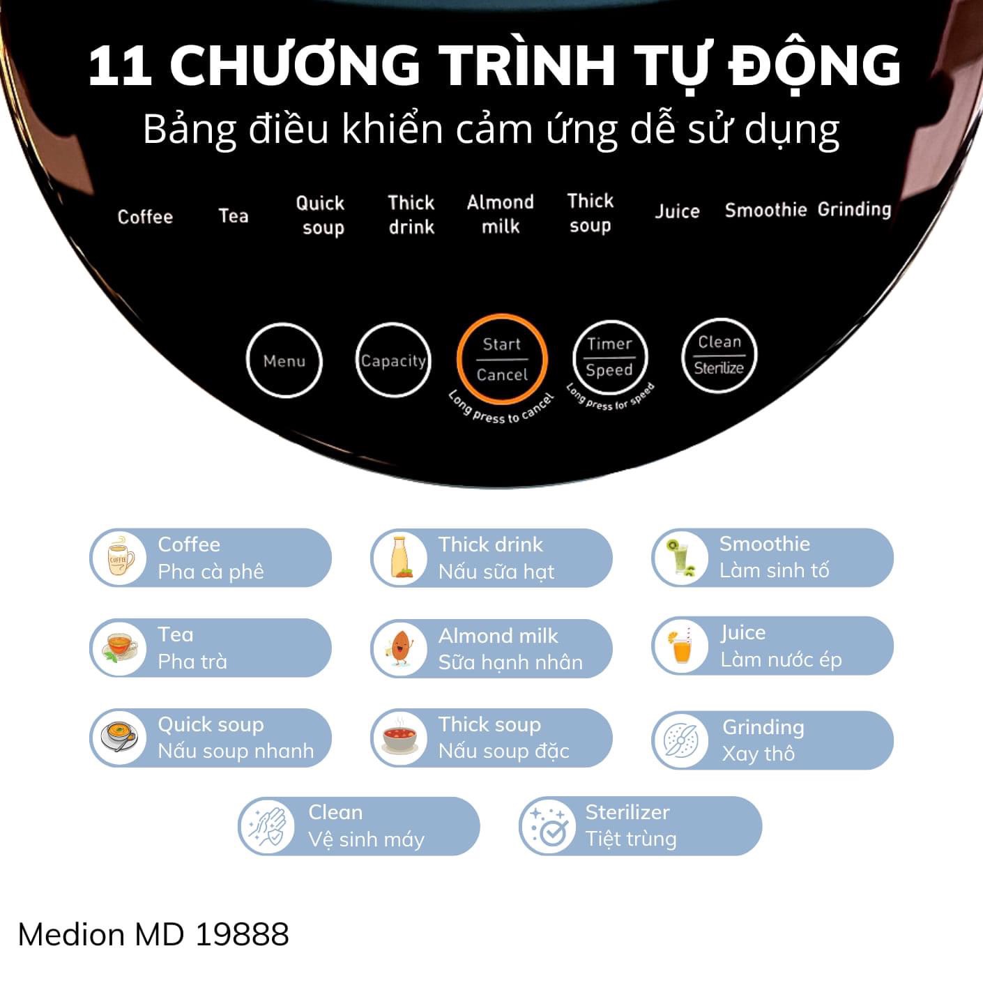 Máy làm sữa hạt Medion | MD19888