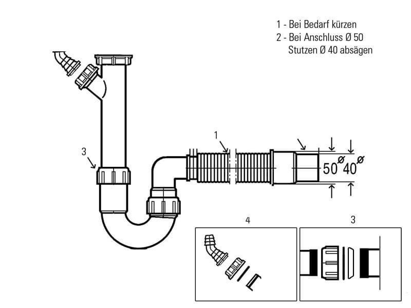Phụ kiện xi phông chậu rửa Blanco | 137262