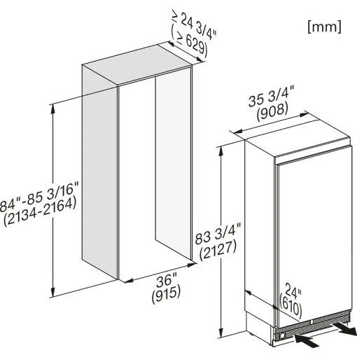 Tủ mát âm tủ Miele Mastercool | K 2902 VI
