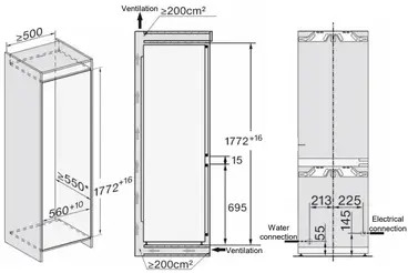 Tủ lạnh kết hợp tủ đông âm tủ Miele | KFN 7795 C