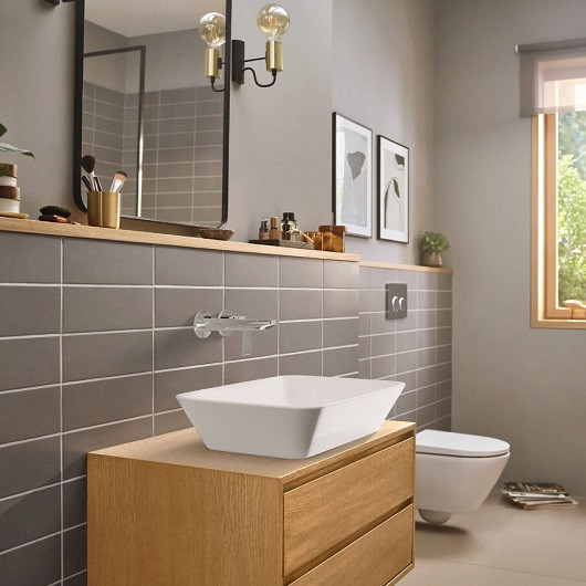 Vòi lavabo âm tường hansgrohe Rebris E | 72568000+13622180