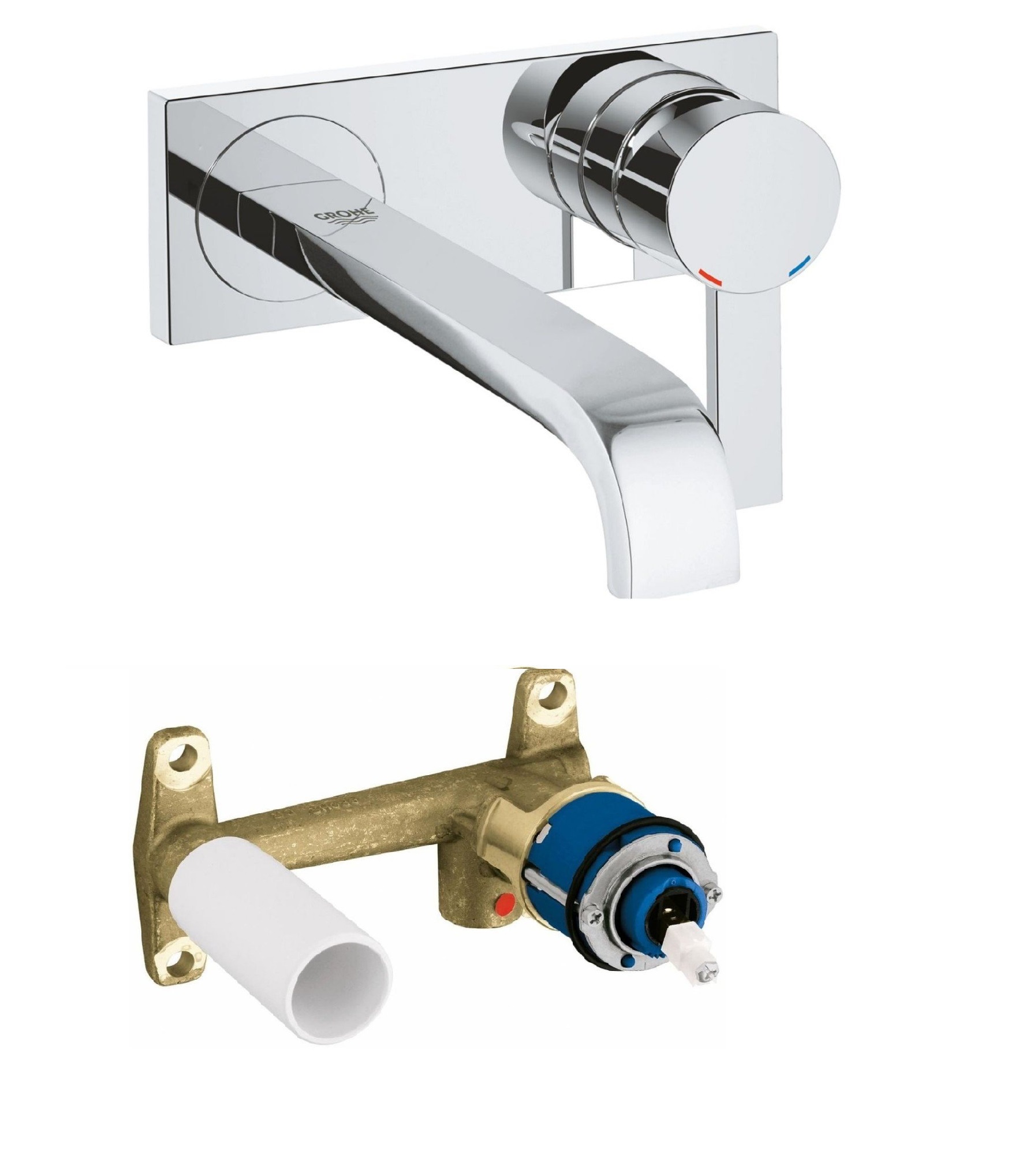 Vòi lavabo âm tường Grohe Allure | 19386000+33769000