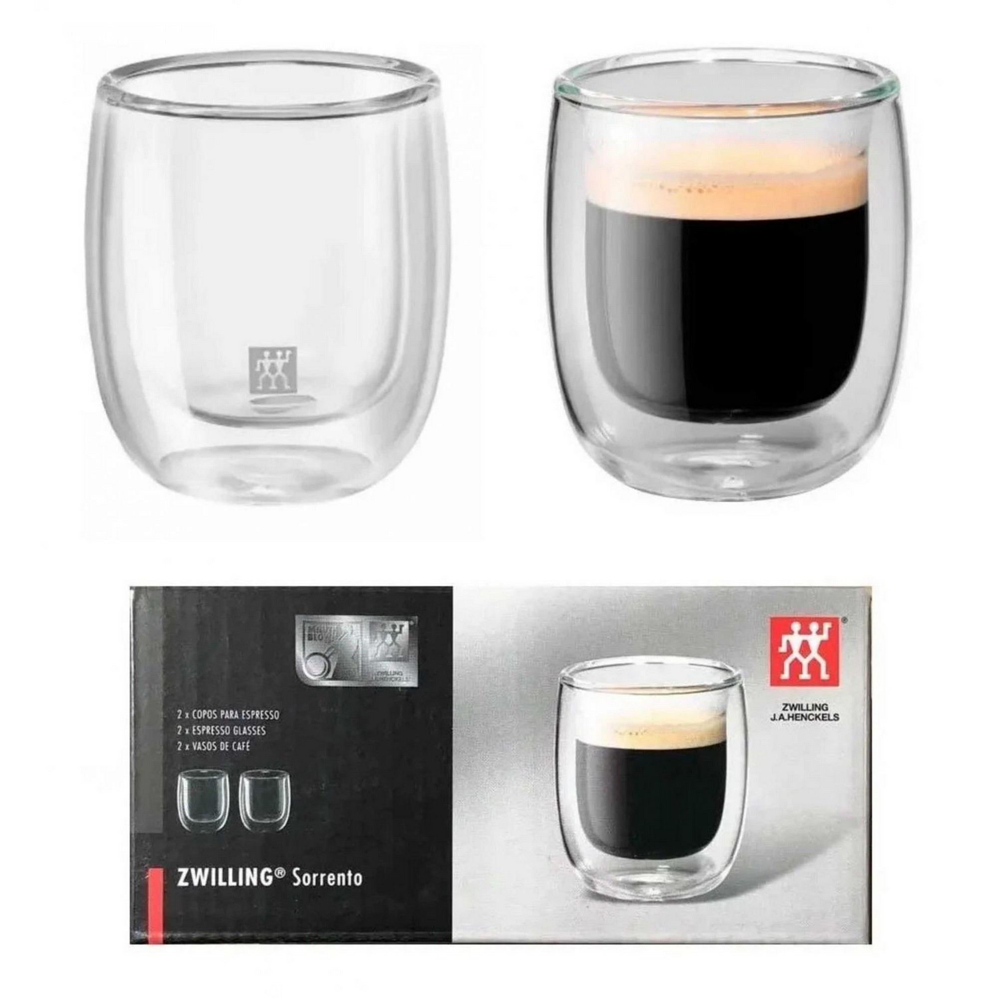 Set 2 cốc thủy tinh 2 lớp Zwilling Sorrento Double Walled Glass Espresso | 80ml