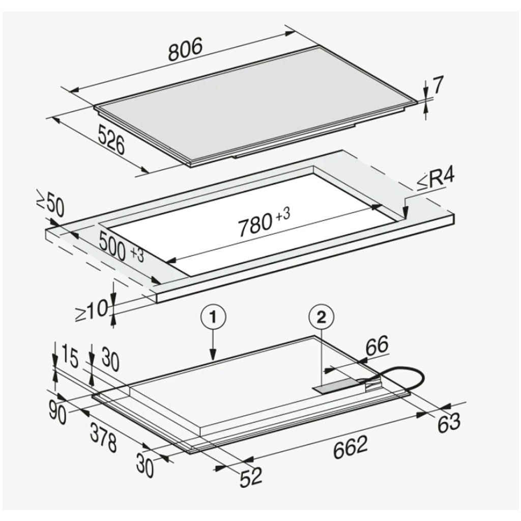 Bếp từ đa điểm 6 vùng nấu Miele | KM 7575 FL
