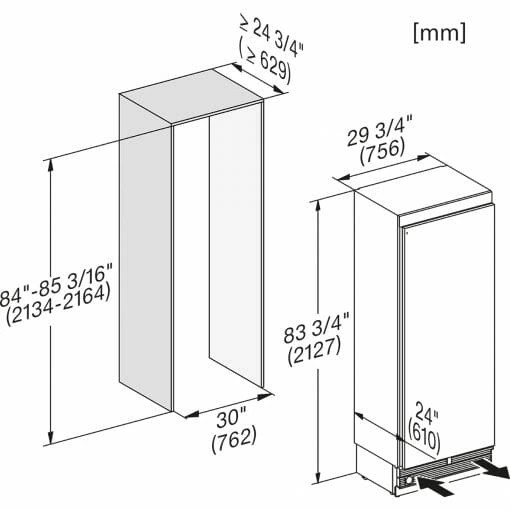 Tủ lạnh âm tủ Miele MasterCool 467L | K 2802 VI