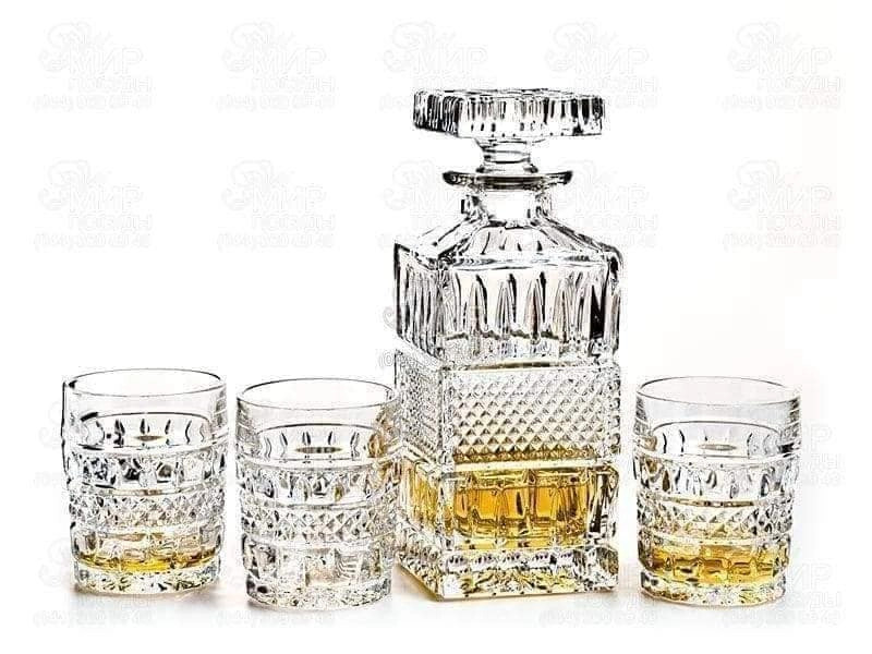 Bộ bình và cốc rượu Bohemia Whisky Brittany Crystal