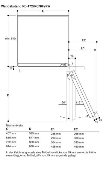 Tủ lạnh âm tủ Gaggenau Series 400 | RC462305