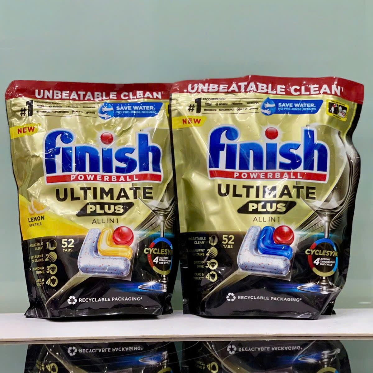 Viên rửa bát Finish Ultimate Plus All in 1 gói 52 viên