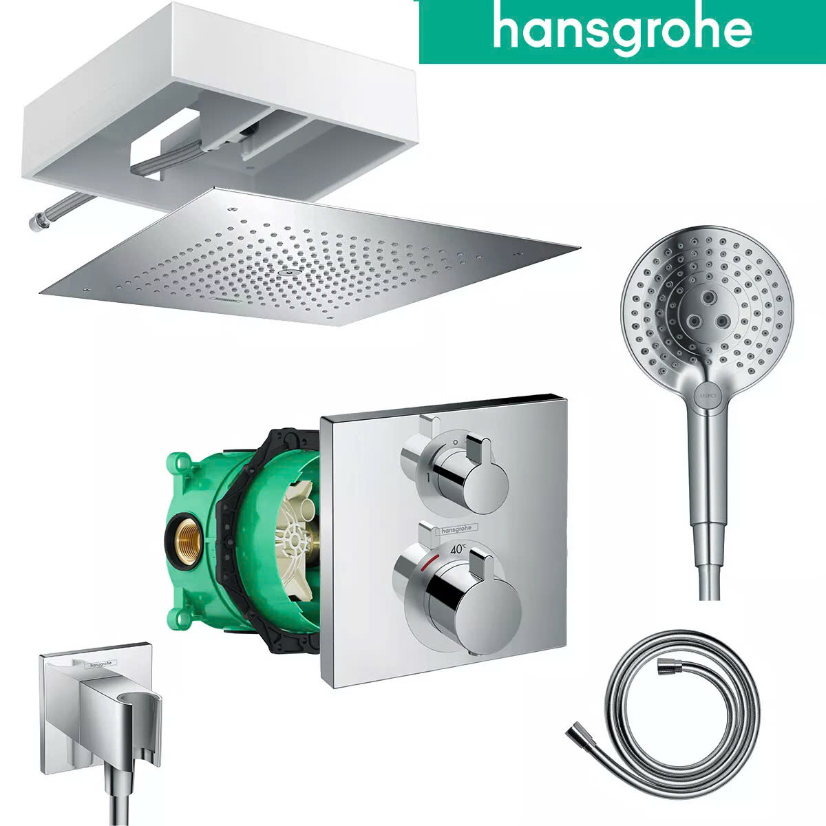 Sen tắm âm trần Hansgrohe Ecostat Raindance E400
