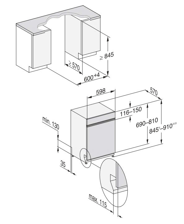 Máy rửa bát bán âm Miele XXL AutoDos | G 7935 SCi