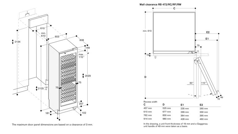 Tủ bảo quản rượu vang âm tủ Gaggenau Series 400 | RW466365