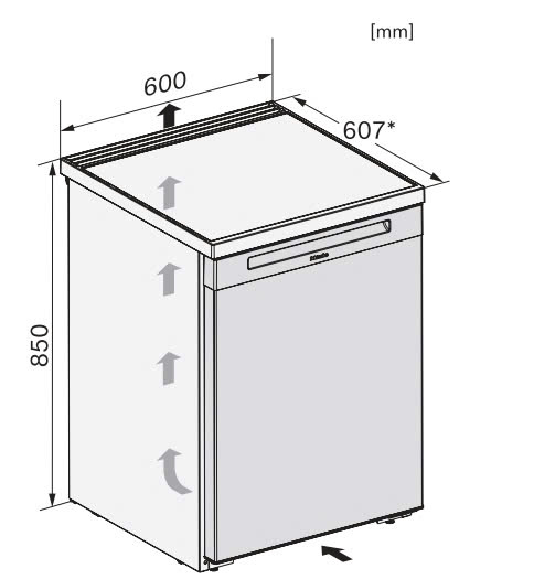 Tủ lạnh dương Miele mini | K 4003 D