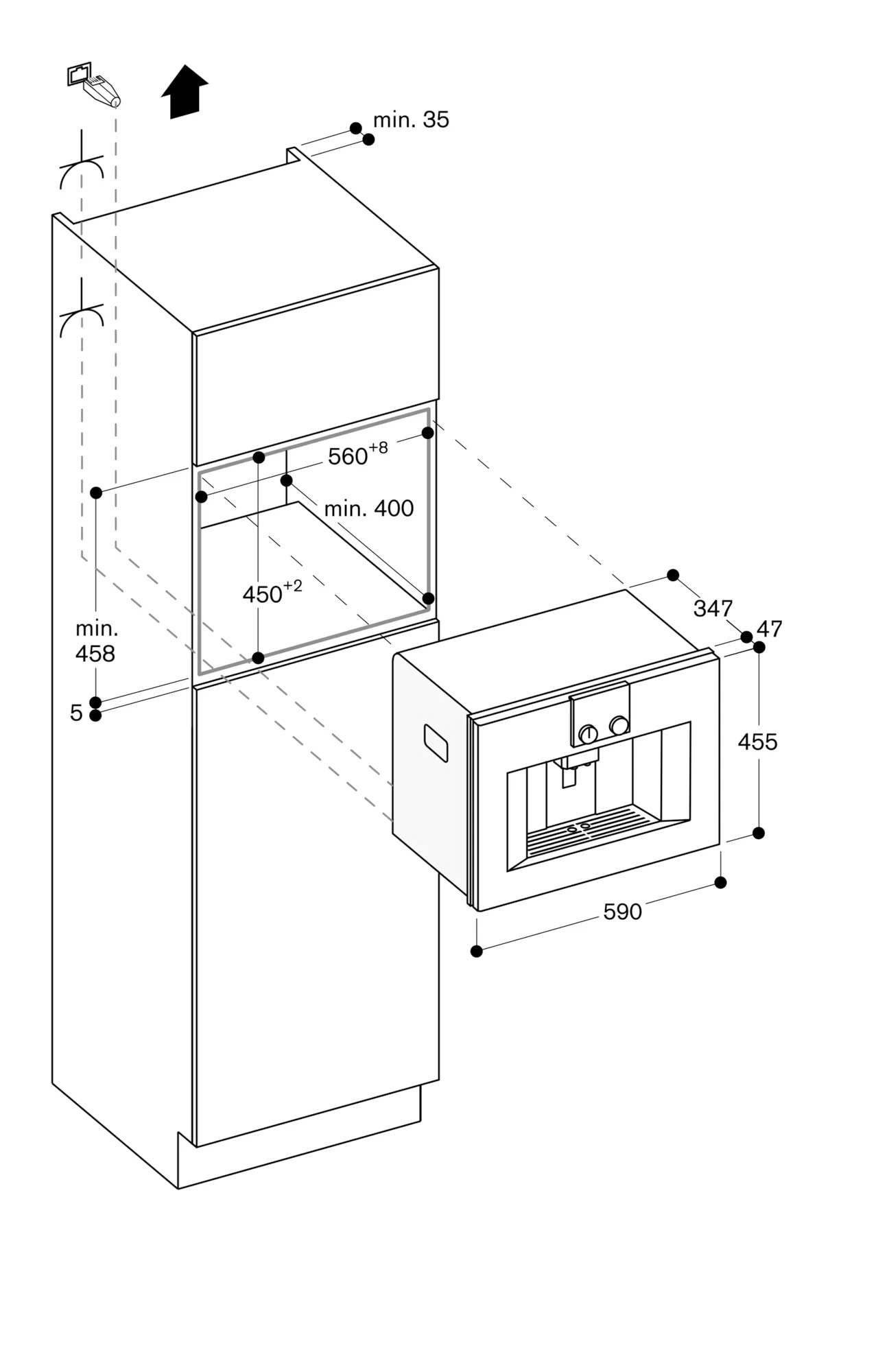 Máy pha cà phê tự động âm tủ Gaggenau | CM450112
