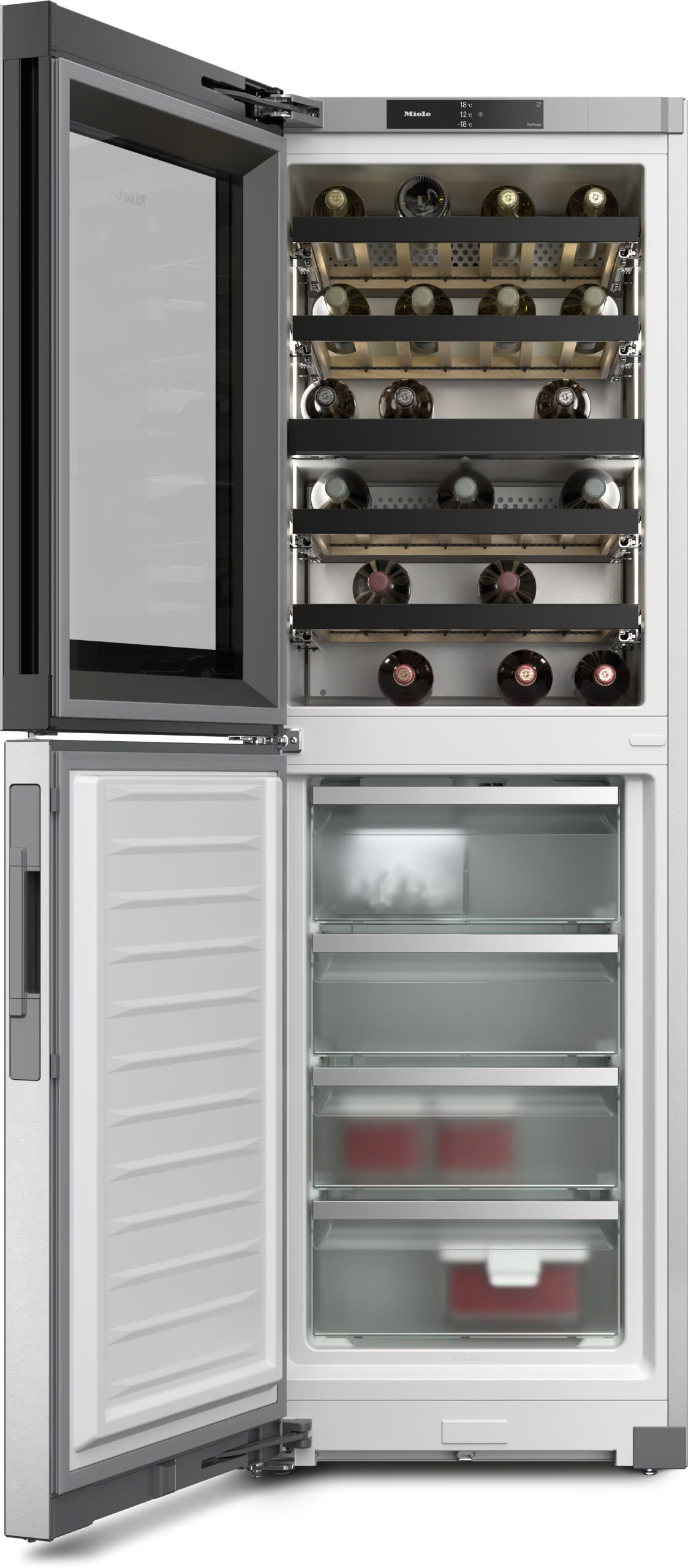 Tủ đông kết hợp tủ rượu Miele | KWNS 4784 DE