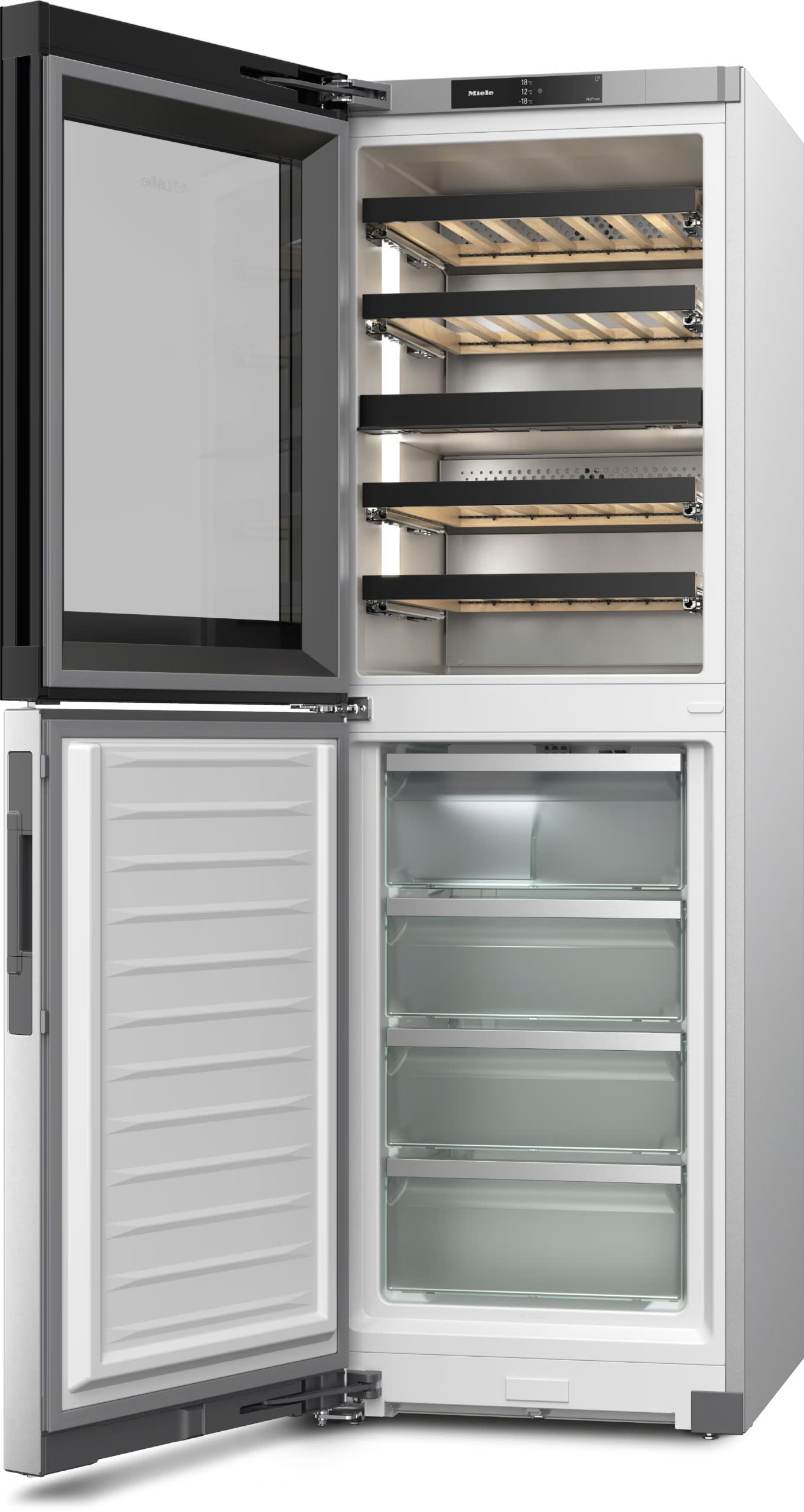 Tủ đông kết hợp tủ rượu Miele | KWNS 4784 DE