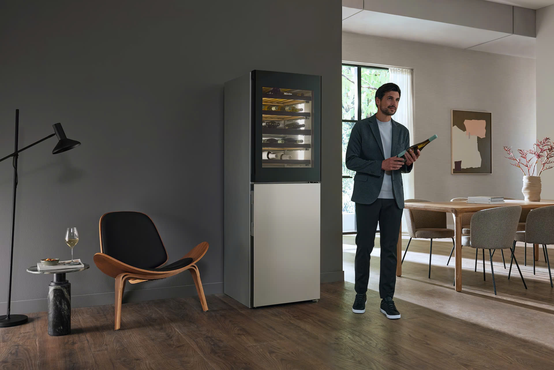 Tủ đông kết hợp tủ rượu Miele | KWNS 4784 DE