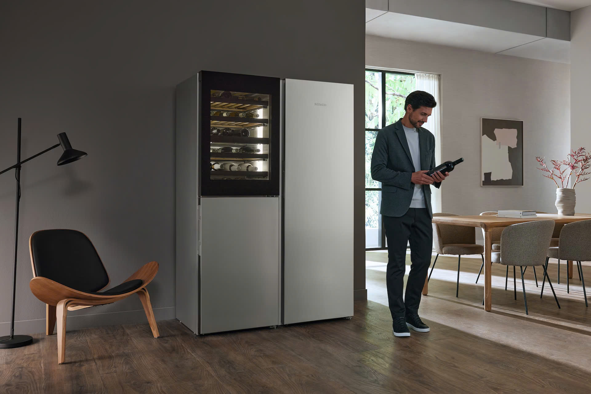 Tủ đông kết hợp tủ rượu Miele | KWNS 4784 DE