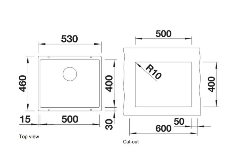 Chậu rửa bát Blanco Subline 500U | 525995