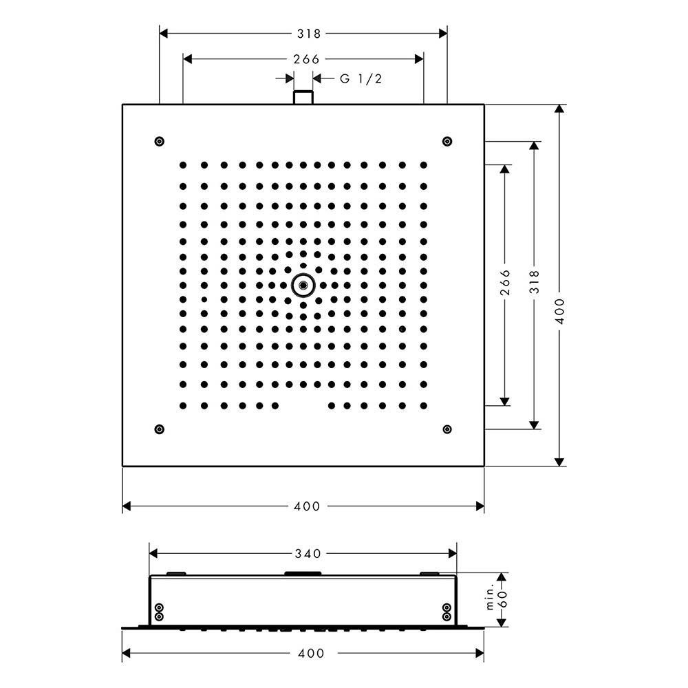 Bát sen âm trần Hansgrohe Raindace E | 26252000