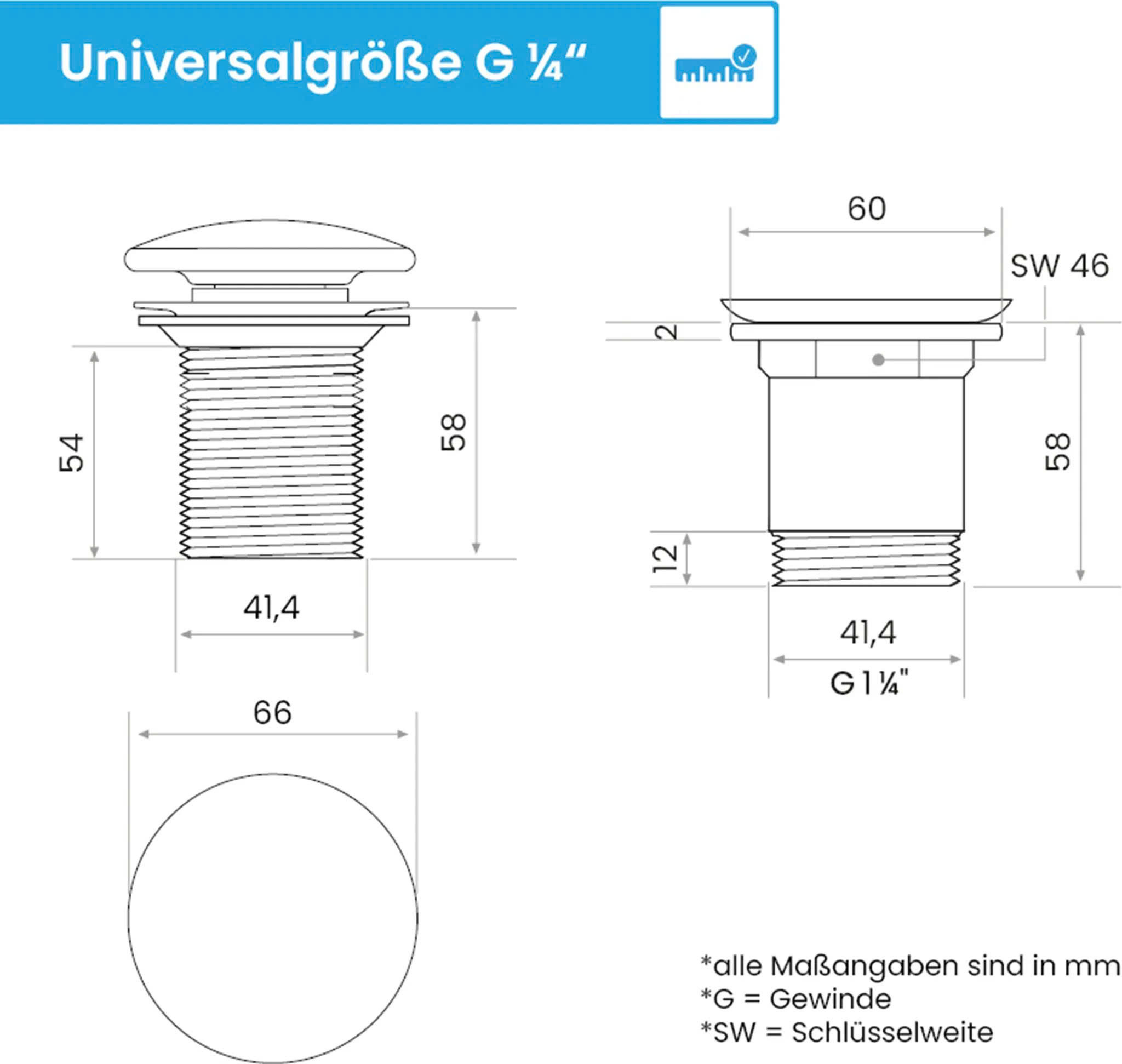 Rốn xả chậu Lavabo Bächlein | 4744999671808