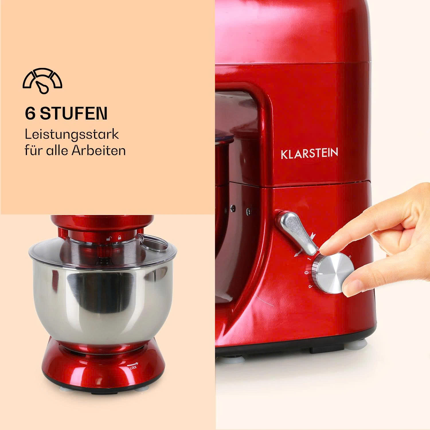 Máy làm bếp đa năng 3 in1  Klarstein Lucia Rossa 1300W | 10006254