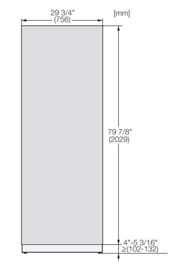 Mặt tủ lạnh/tủ đông Miele size 756mm | KFP 3005