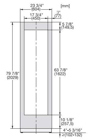 Mặt tủ rượu vang Miele size 604mm | KFP 2455